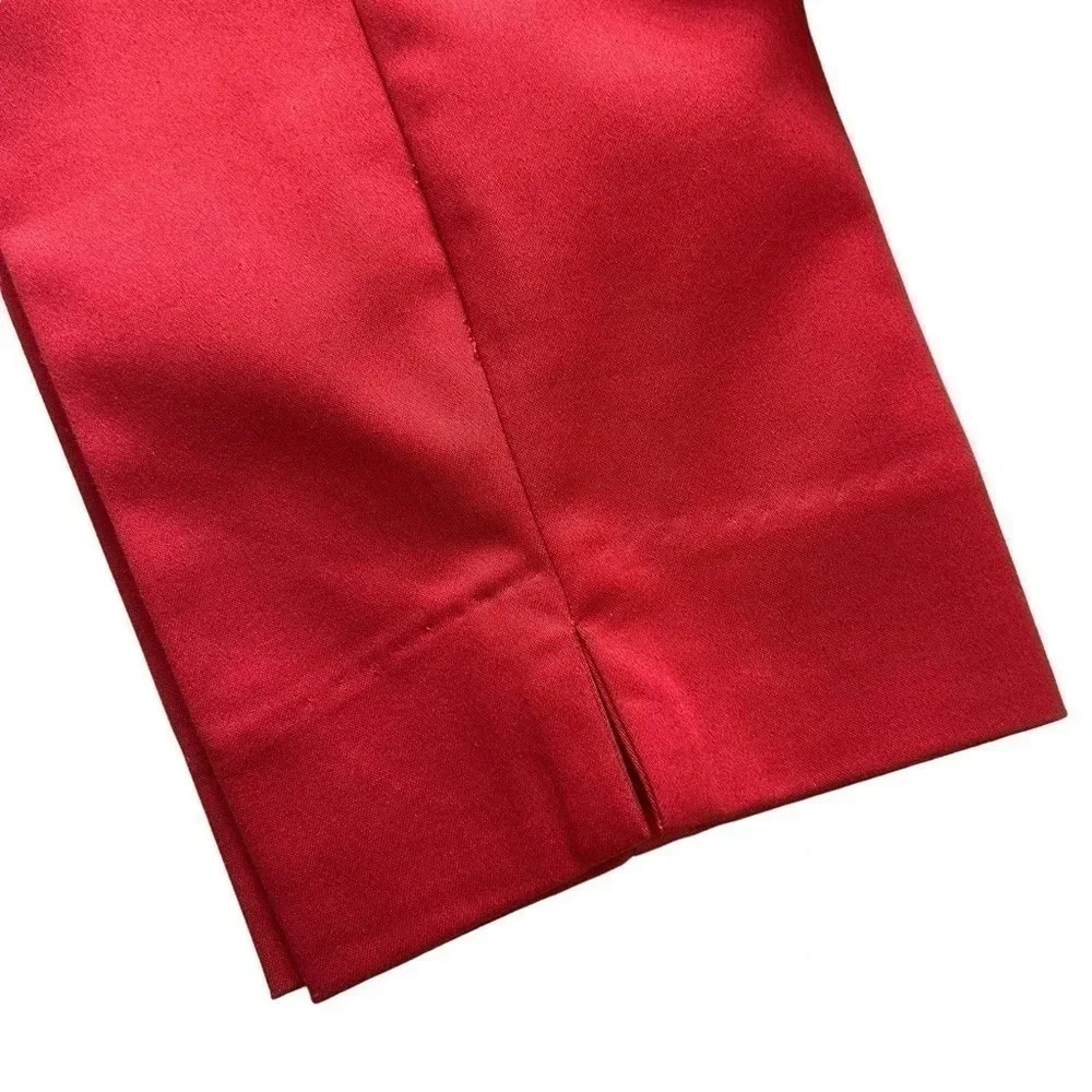 Ricki’s Slim Fit Ankle  Slit Cropped Pants Cotton Sateen Burnt Orange Size 0 - Picture 11 of 16